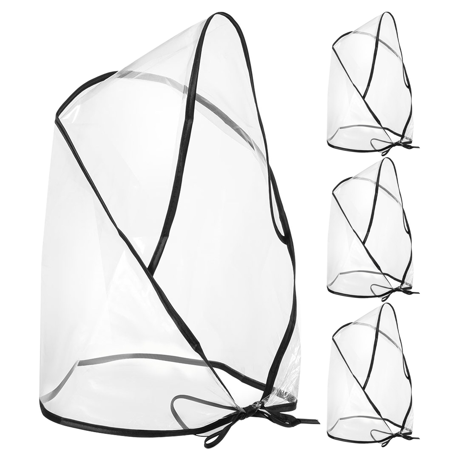Cycling Commute In Rain - 4 unidades de gorro impermeable transparente