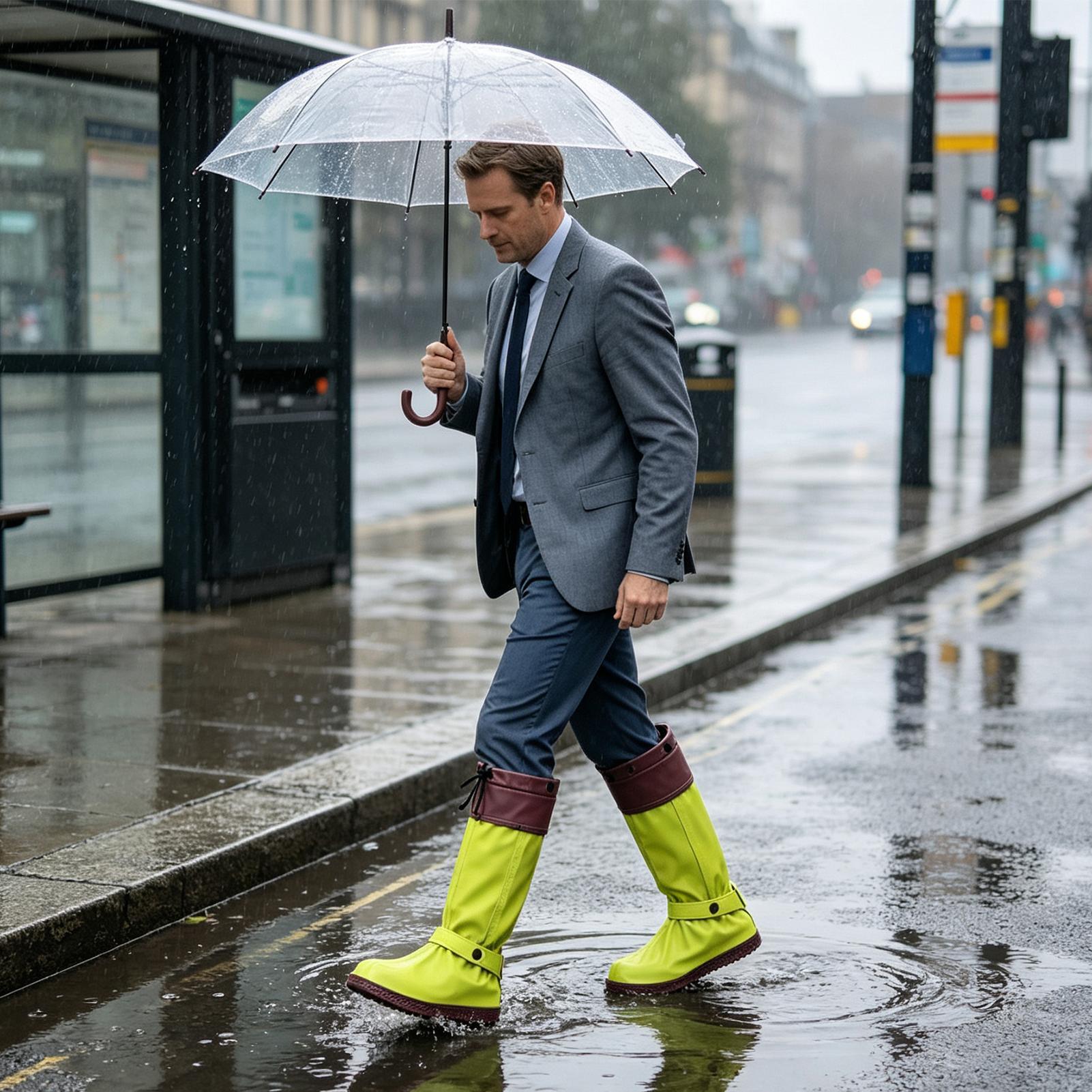 Cubrezapatos impermeables con  - Cycling Commute In Rain reseña y precio